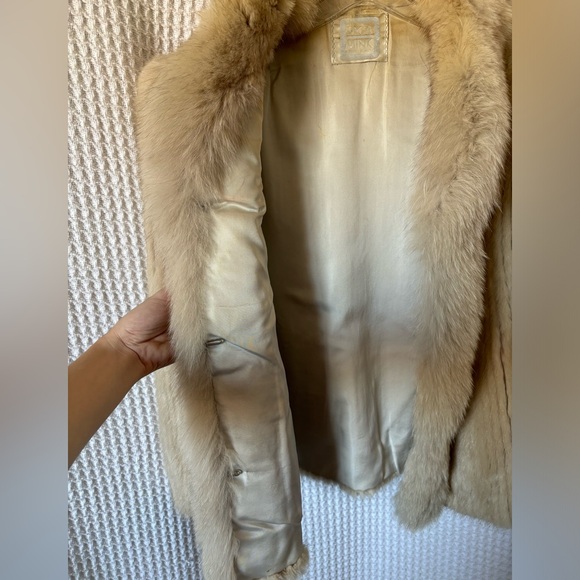Vintage Mink Fur Coat Tan - Picture 6 of 13